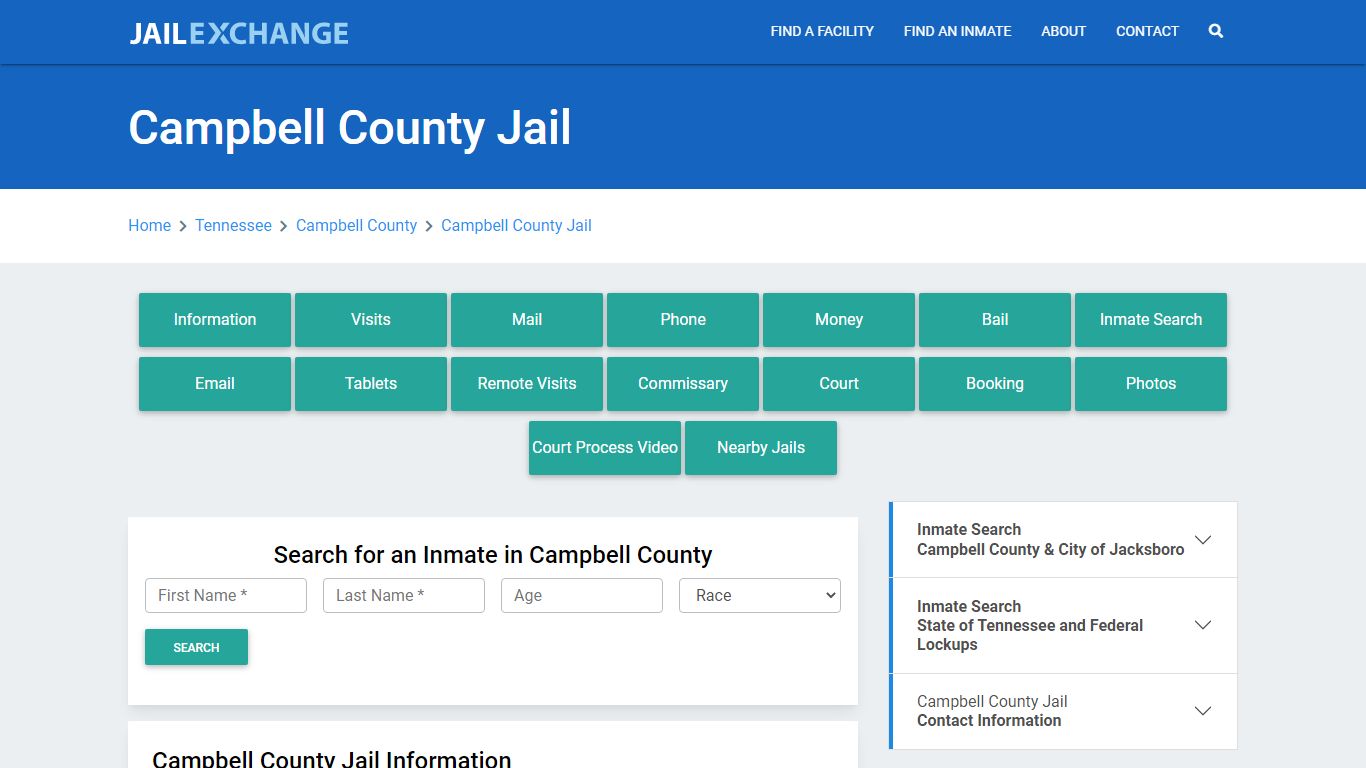 Campbell County Jail Roster Lookup, TN, Inmate Search